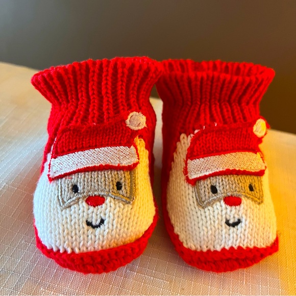 Santa Booties Christmas Baby Infant Stocking Stuffer - Picture 1 of 10